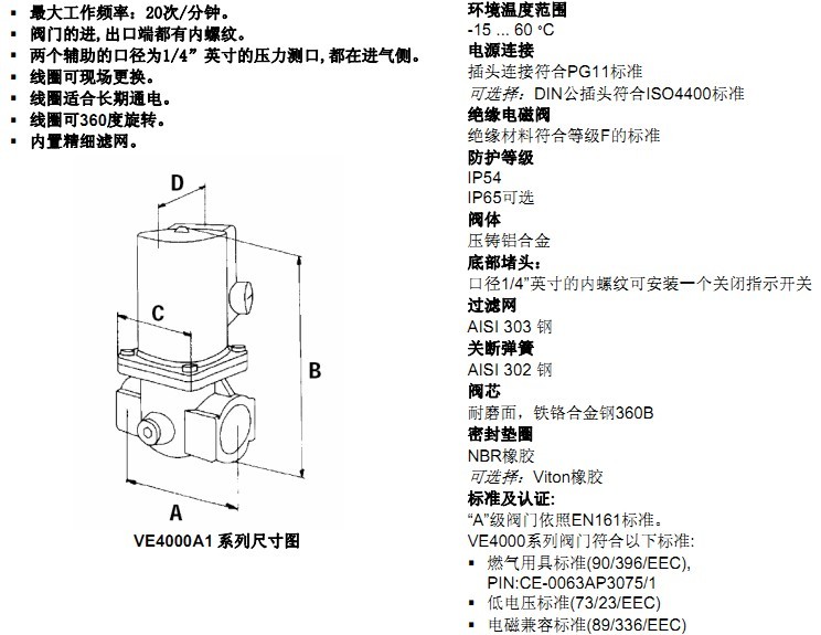 Honeywell高压电磁阀