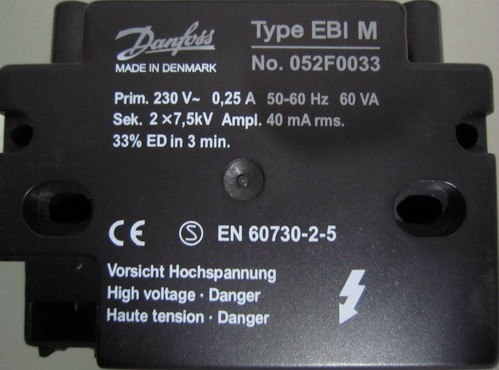 Danfoss ignition transformer