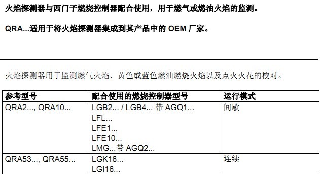 Siemens燃烧器电眼