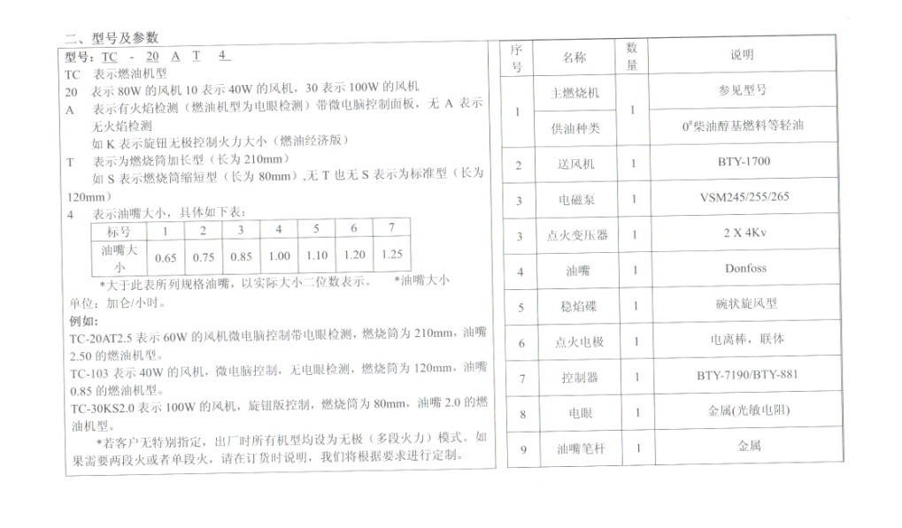 甲醇燃烧器