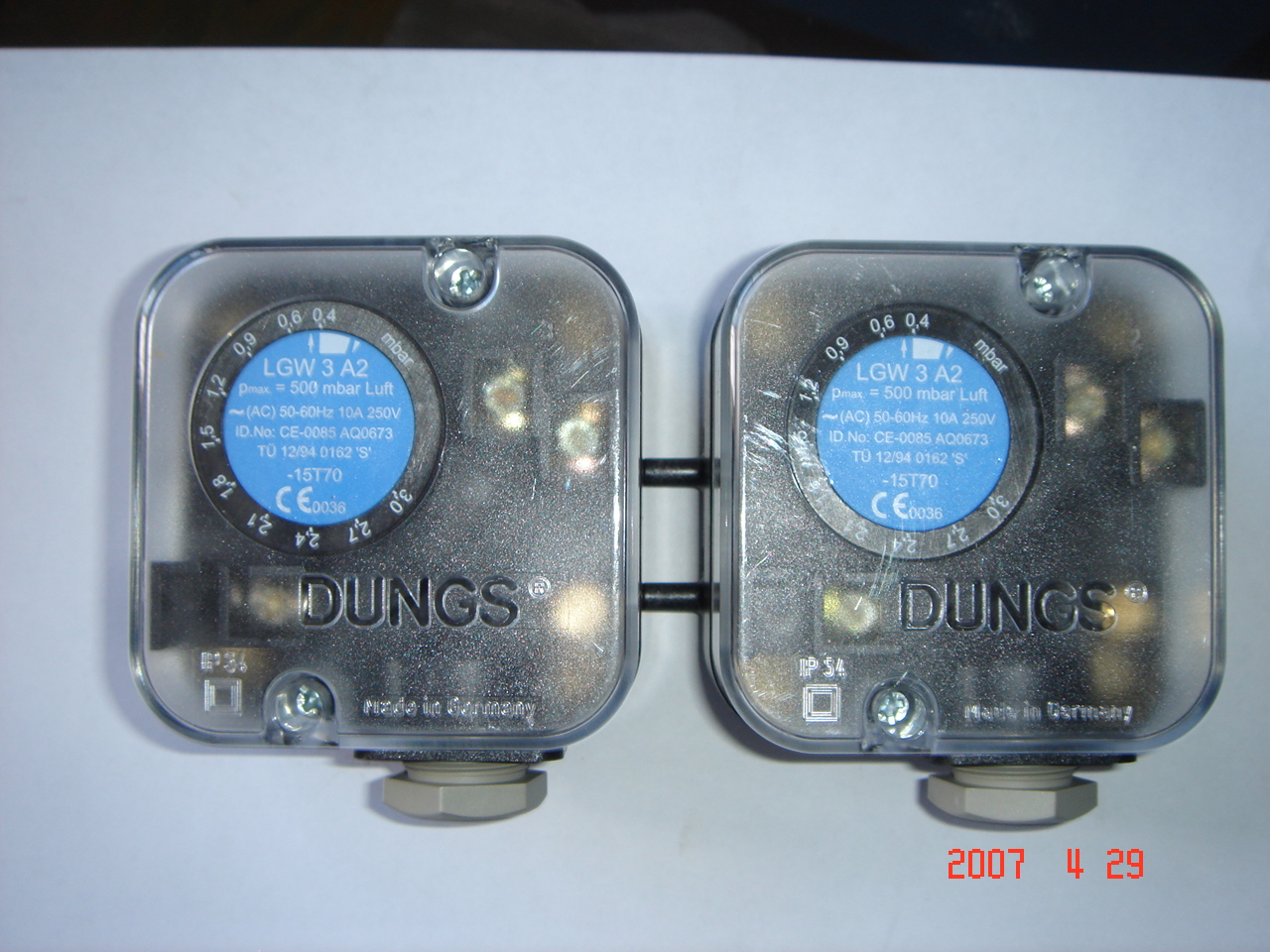 Dungs pressure switch